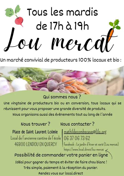 Repas-concert après le Marché bio de Saint-Laurent-Lolmie