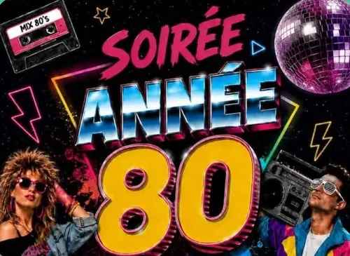 Plancha Soirée DJ années 80's à la Clé des Champs