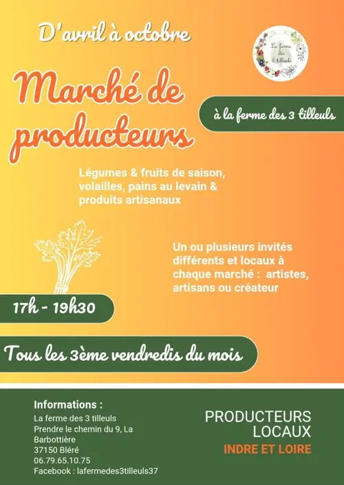 Marché de producteurs à la Ferme des 3 Tilleuls