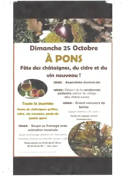 Fête des châtaignes, du cidre et du vin nouveau à Pons